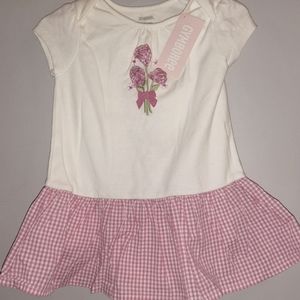 🆕️ Gymboree Gingham Floral Skirted Onesie Outfit